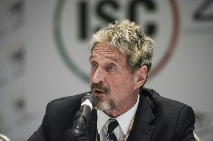 John McAfee was accused by a US court of failing to pay tax on 10 million euros of earnings