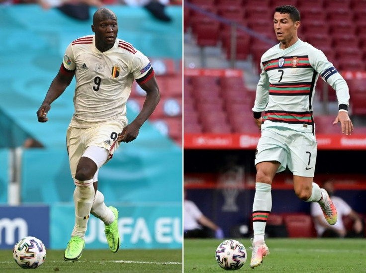 Romelu Lukaku (L) and Portugal's forward Cristiano Ronaldo and Belgium striker Romelu Lukaku will recommence their domestic rivalry on the Euro 2020 stage