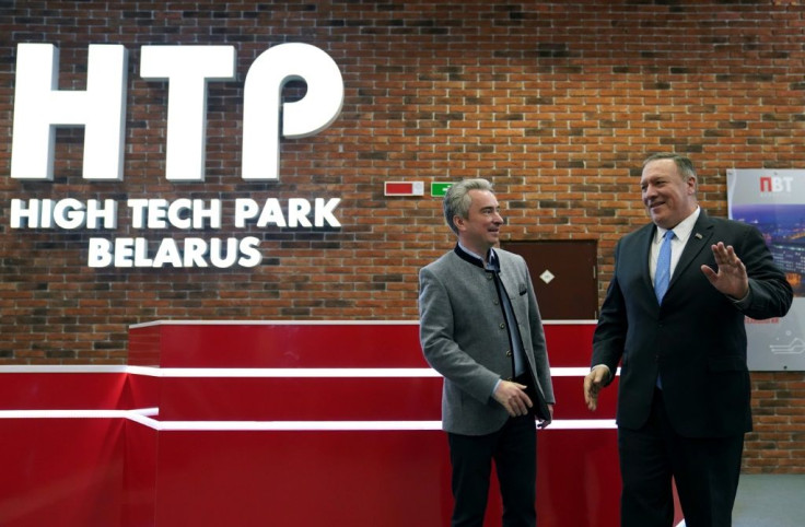 US Secretary of State Mike Pompeo visited Minsk's High Tech Park in February 2020