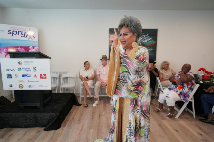 Dina Jacobs performs a song called "Home," made famous by Diana Ross in the 1978 musical "The Wiz,: during the opening of the Law Harrington Senior Living Center in Houston, Texas
