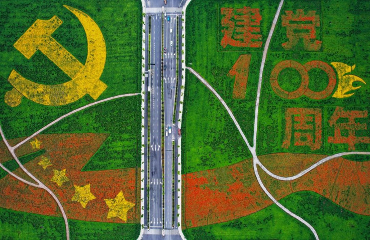 China has commemorated the 100th anniversary of the party with a flower display in the eastern city of Hangzhou