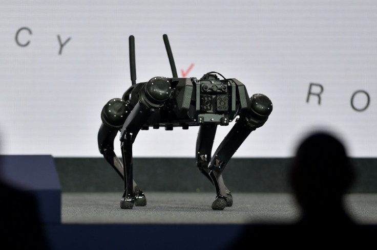 An Ohmni Robot at the Verizon stand during the Mobile World Congress fair in Barcelona.