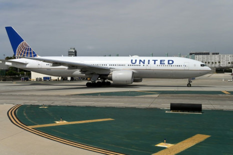 In this file photo a United Airlines plane taxis at Los Angeles International Airport on September 27, 2019