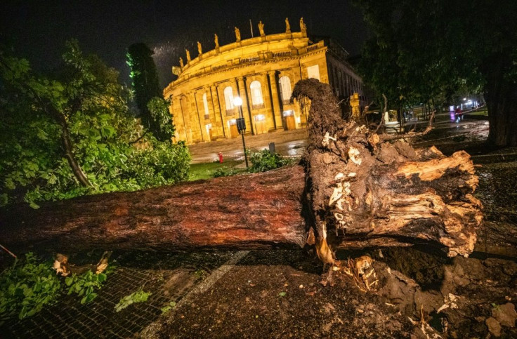 Brutal summer storms tore off part of the roof at the opera house in Stuttgart, southern Germany