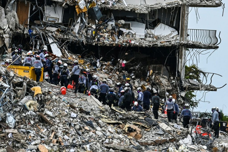 Hundreds of rescuers are working on the site of the collapsed 12-story apartment building in Surfside, Florida, but no survivors have emerged since the immediate aftermath of the disaster
