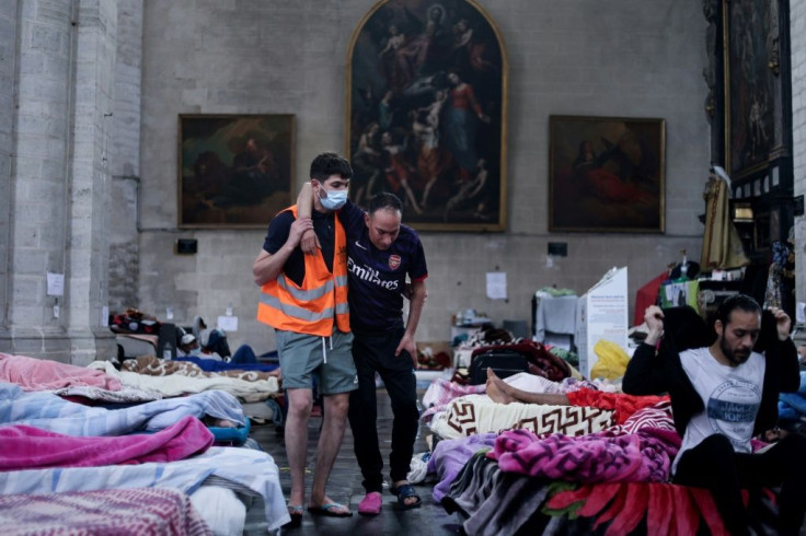 The hunger strikers have been camped out for six weeks at several locations in the capital Brussels