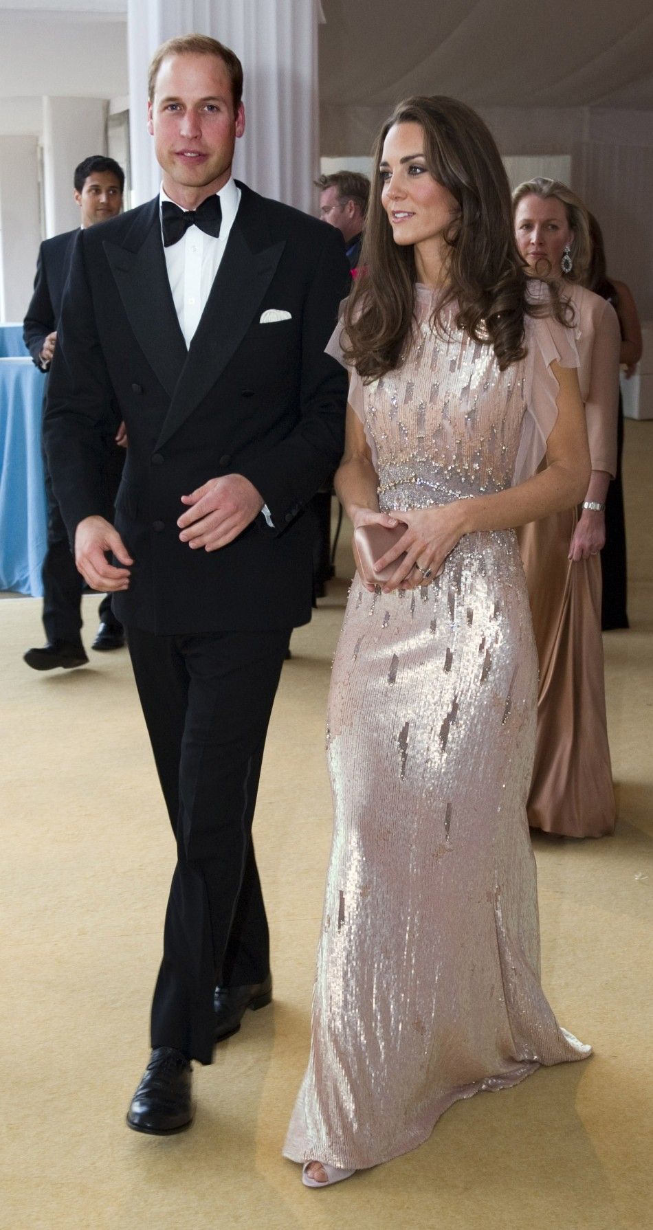 Britain039s Prince William and his wife Catherine, Duchess of Cambridge arrive at ARK gala dinner at Kensington Palace in London