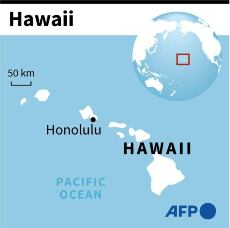 Map of Hawaii locating Honolulu where a Boeing 737 cargo aircraft was forced to make an emergency landing on the water