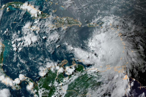 This National Oceanic and Atmospheric Administration (NOAA) satellite image taken on July 2, 2021 shows hurricane Elsa moving northwest near St Vincent and the Grenadines in the eastern Caribbean