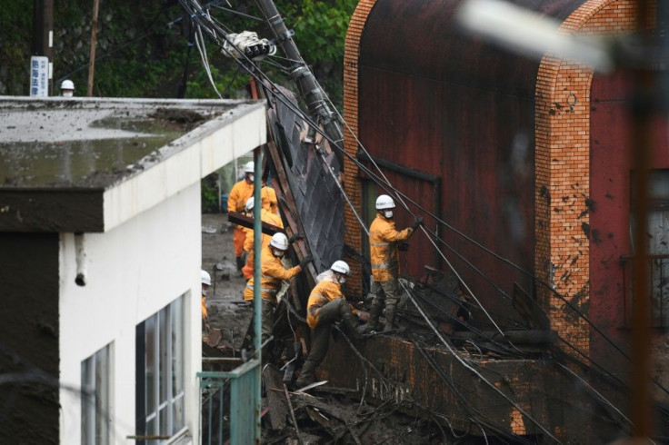 The highest evacuation alert was issued on Saturday to Atami