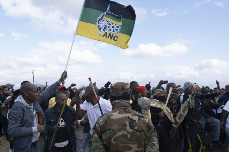 Hundreds of Zuma loyalists are camped outside their leader's home
