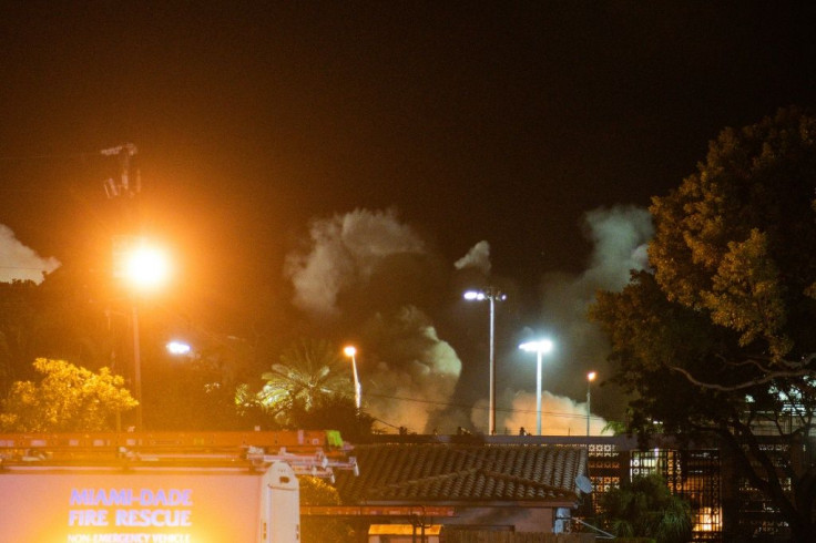 The video footage of the demolition showed smoke, dust and other debris blowing away from the site after the building collapsed
