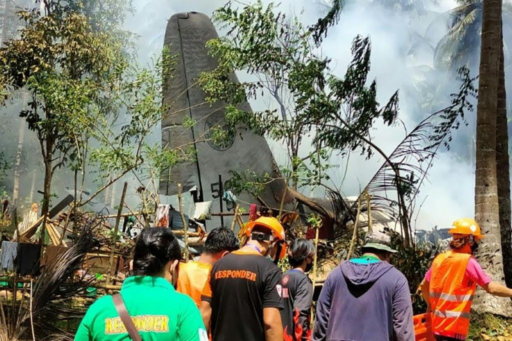 The Hercules C-130 transport plane was carrying 96 people, most of them recent army graduates, when it overshot the runway