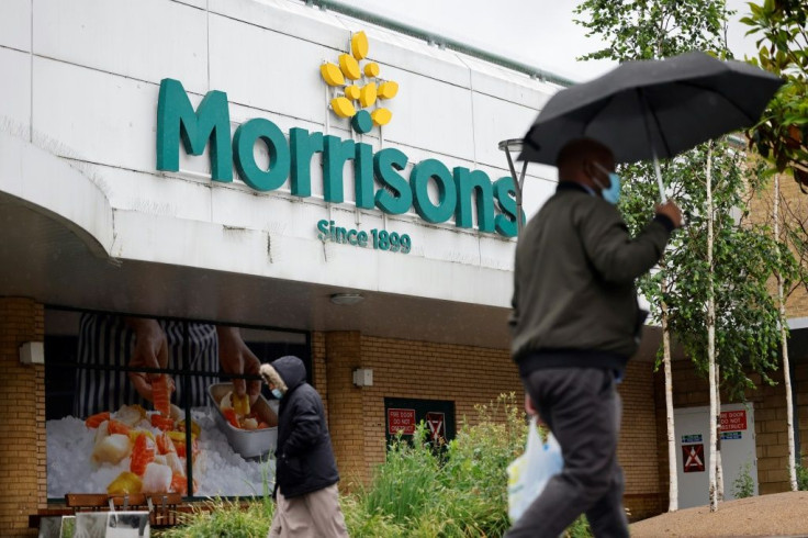 Shares in Morrisons jumped 11 percent on the prospect of a bidding war for the UK supermarket chain