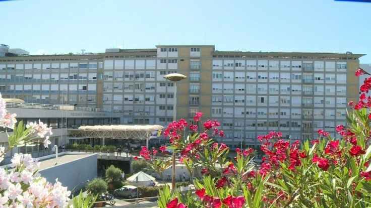 Images of Rome's Gemelli University Hospital where Pope Francis, 84, underwent a surgery for an inflamed large colonThe condition causes potentially painful inflammation of the diverticulum, a pocket that can form on the colon walls and which tend to mult