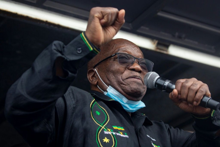 Zuma lashed the jail sentence yesterday as he addressed supporters who are camped outside his home