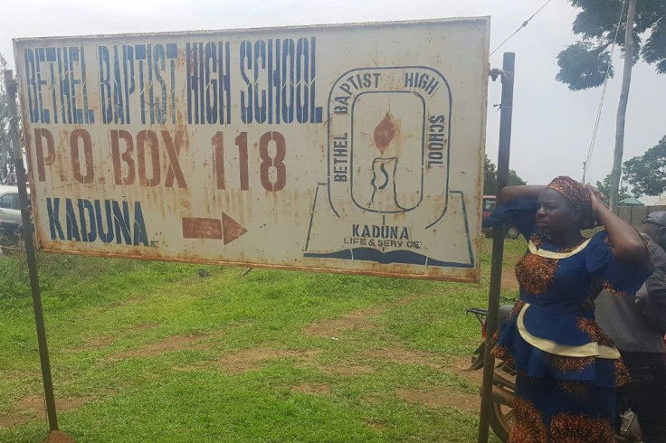 Parents waited for news of the missing pupils outside the school