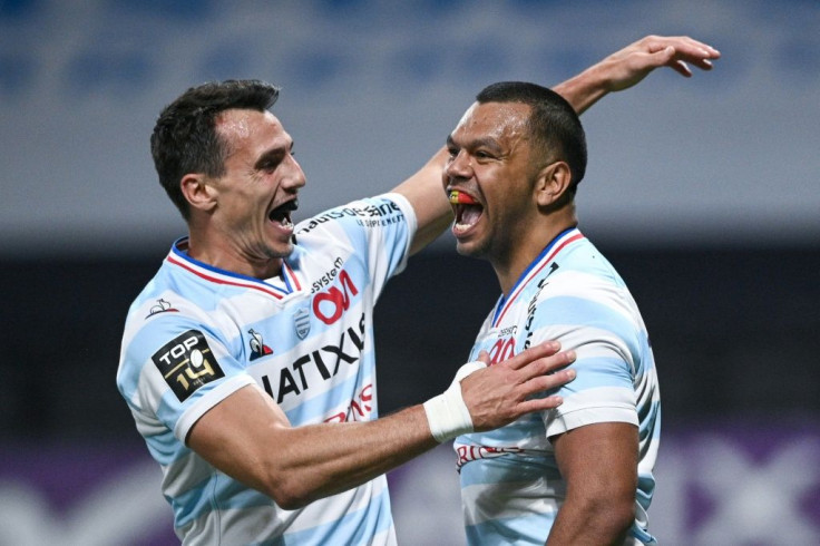 Kurtley Beale (R) scored seven tries in 24 games for Racing 92 last season