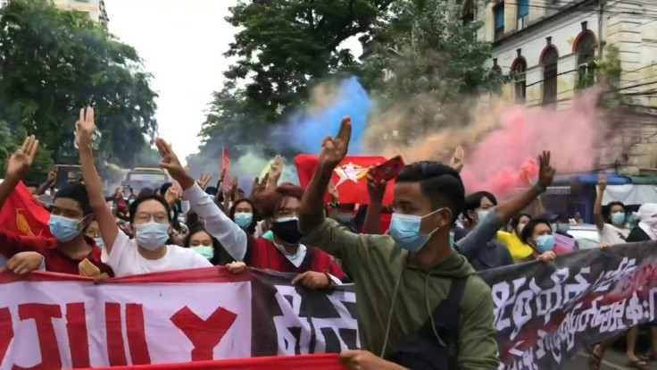 Myanmar protesters commemorate 1962 crackdown in Yangon