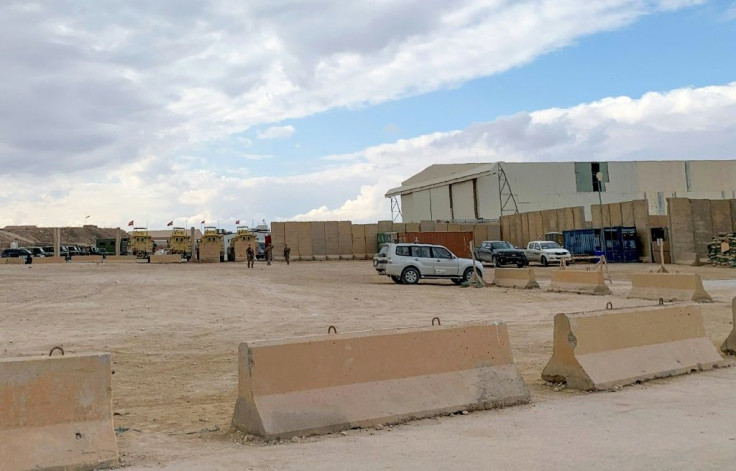 A file photo from January 2020 shows a view of the inside of Ain al-Asad military airbase housing US and other foreign troops in the western Iraqi province of Anbar