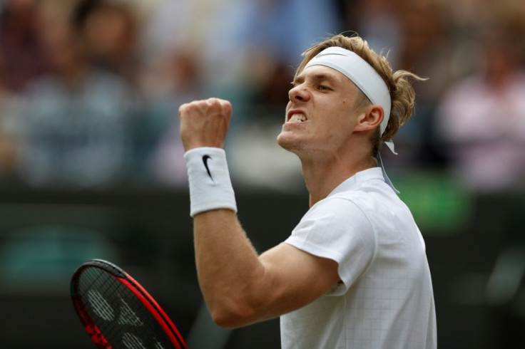 Breakthrough: Canada's Denis Shapovalov celebrates defeating Karen Khachanov