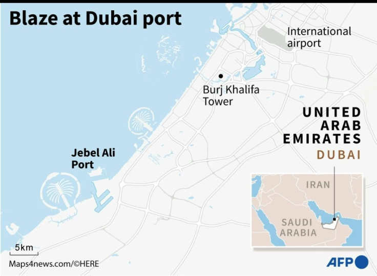 Blaze at Dubai port