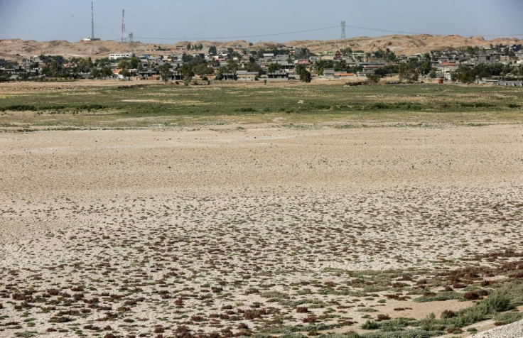 The dried up bed of a part of Lake Hamrin in the Hamrin region, north of Diyala in eastern Iraq