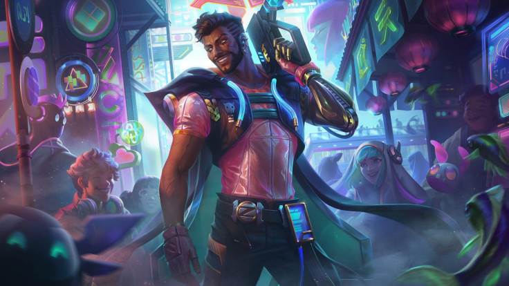 Splash art for Cyber Pop Akshan in League of Legends