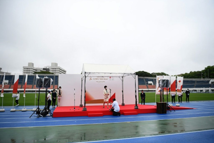 The stands stood empty at the Komazawa Olympic Park stadium in the capital's southeastern suburbs