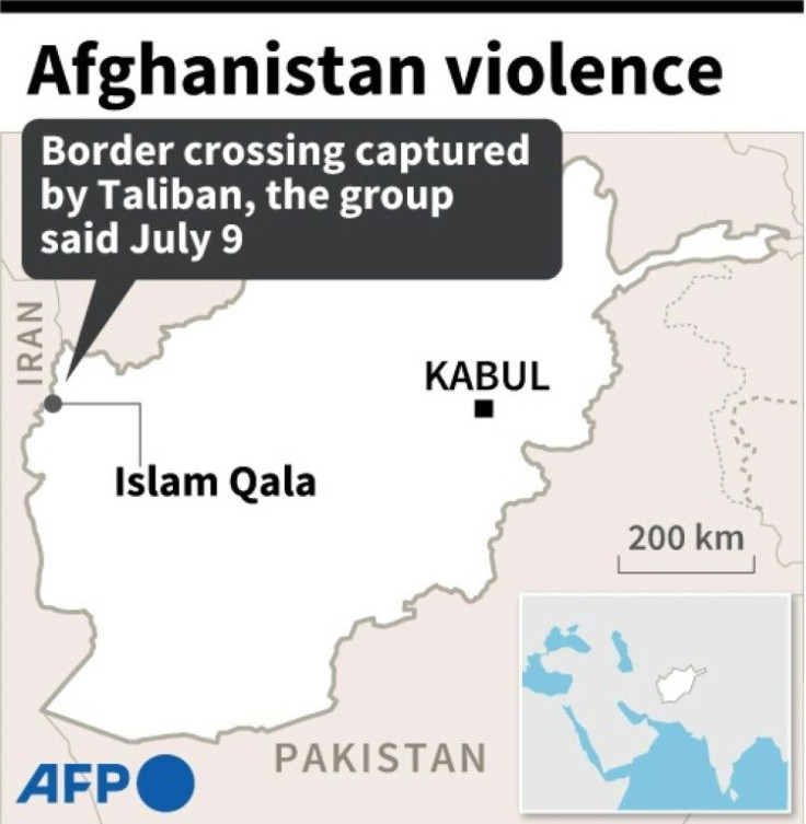 Map of Afghanistan locating the Islam Qala border crossing with Iran, captured by the Taliban, the insurgent group said on Friday