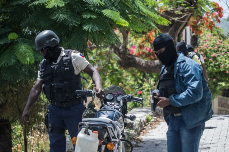 Police are on the lookout for suspected assassins of Haitian President Jovenel Moise outside the Embassy of Taiwan in Port-au-Prince, Haiti on July 9, 2021