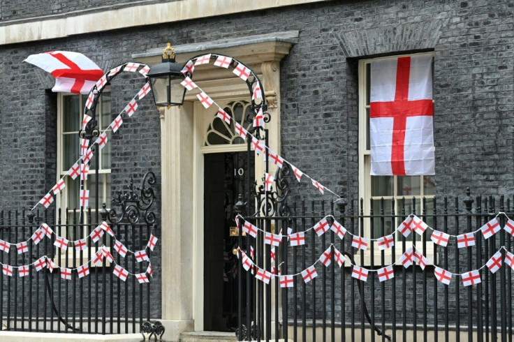 Downing Street given a St George's flag makeover