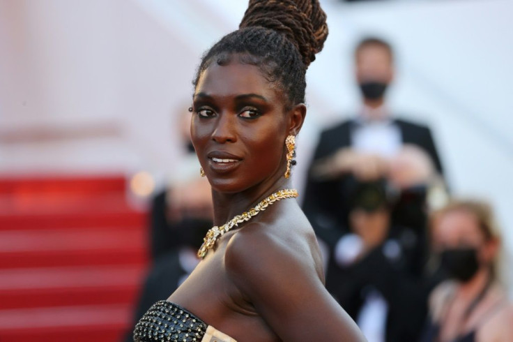 British actress Jodie Turner-Smith in Gucci jewellery on the red carpet at the Cannes film festival for the premiere of "After Yang"