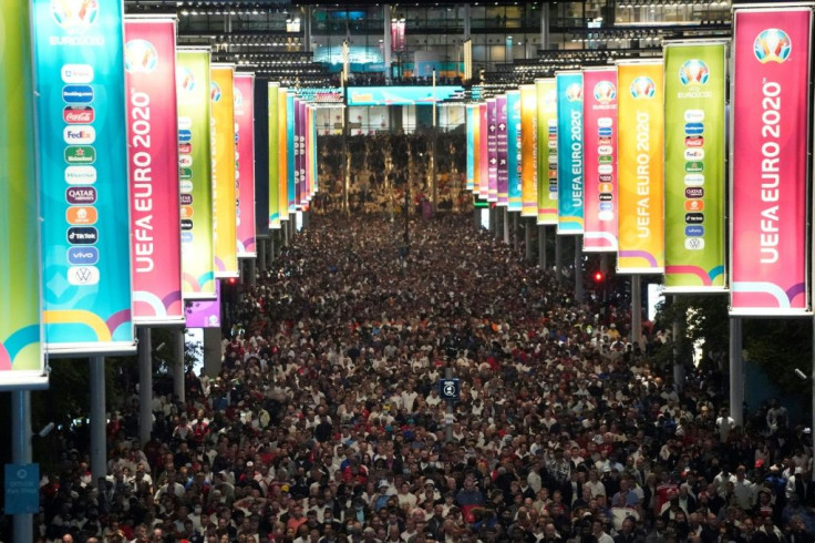 Crowd leaves Wembley where chaotic and violent scenes called into doubt England's World Cup bid