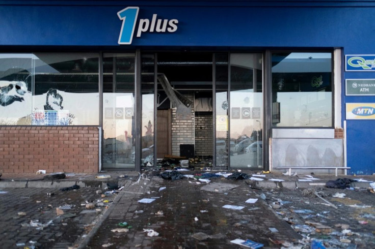 Stripped: A convenience store at a fuel station in Soweto
