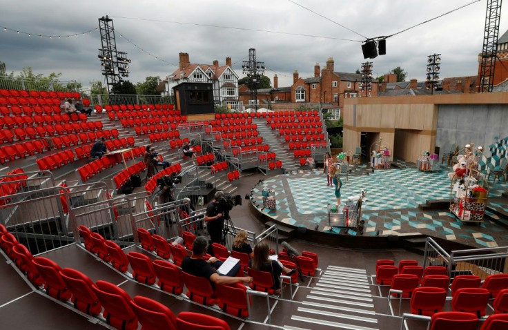 Shakespeare is back on stage after an 18-month absence due to the pandemic, performed at a new open-air theatre in the bard's home town