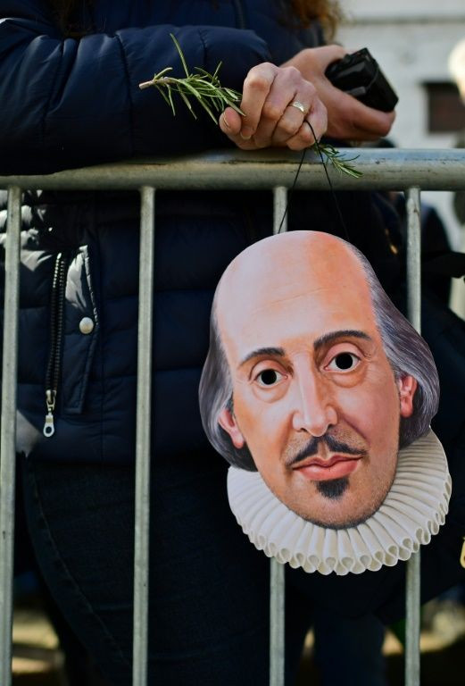 The open-air theatre is in Stratford-upon-Avon, central England, where the celebrated playwright was born and was laid to rest