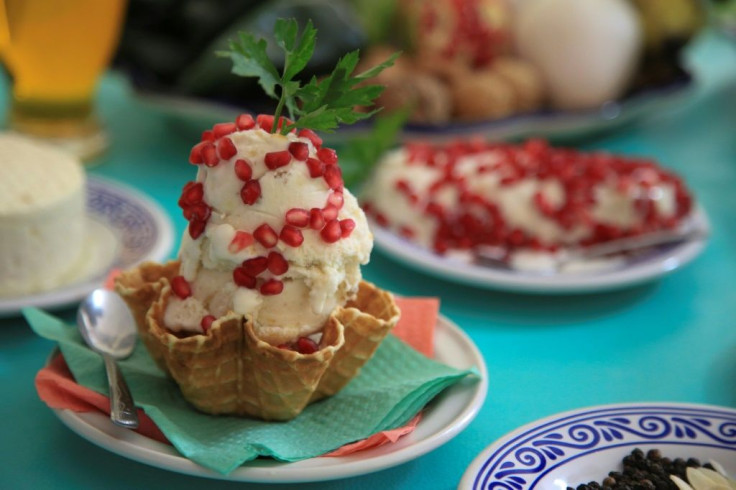 An ice cream version of chile en nogada, the 200-year-old iconic Mexican dish