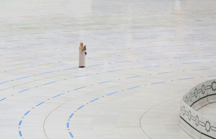 A woman pictured during last year's hajj pilgrimage, which was only open to around 10,000 people, according to local media