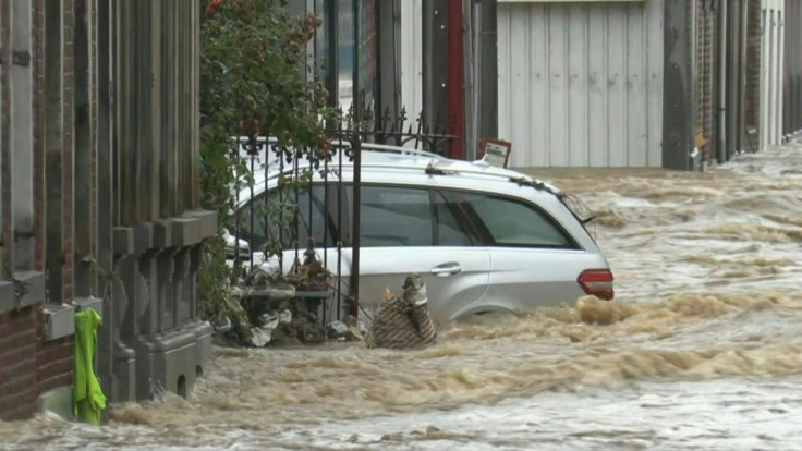 Belgian city flooded after heavy rains