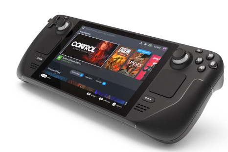The Valve Steam Deck, a handheld PC designed for gaming on the go