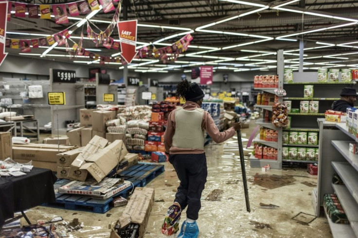 Plundered: A shopping mall in Vosloorus, on the outskirts of Johannesburg