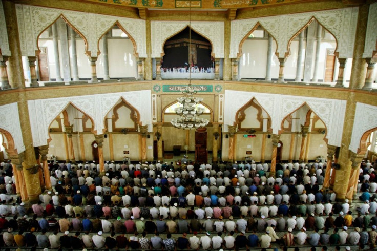 Mosques were jammed across virus-wracked Indonesia on Friday