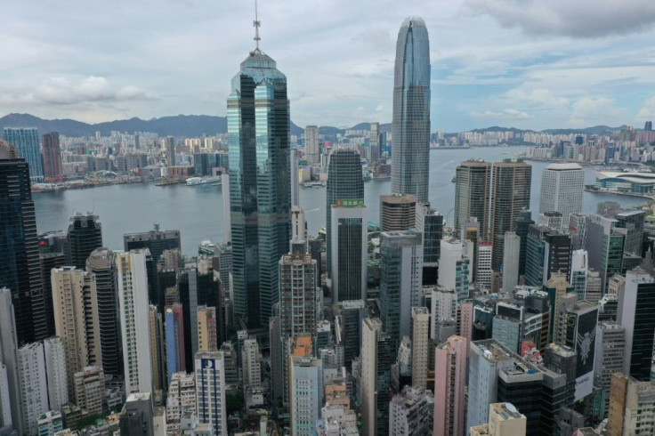 The United States is warning of growing risks to businesses in Hong Kong, seen in May 2021