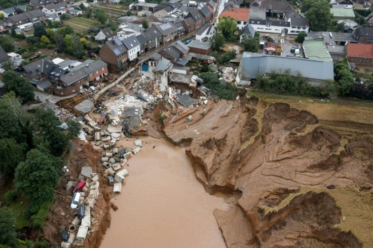 The town of Erftstadt was badly damaged by a landslide triggered by the floods