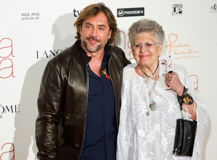 Pilar Bardem (pictured in 2015 with her son Javier) acted in dozens of films and television series and won a Goya for her role in 'Nobody Will Speak of US When We're Dead'