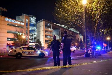 Police blocked off roads near the Nationals Park baseball stadium in southern Washington, DC after the shooting