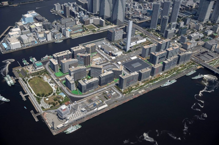 An aerial shot of the Tokyo Olympic and Paralympic Village, which will house thousands of athletes