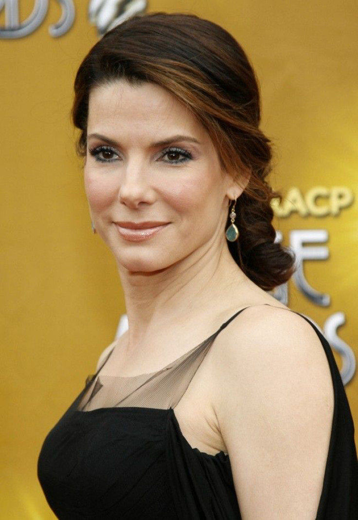 Actress Sandra Bullock arrives at the 41st Annual NAACP Image Awards at the Shrine auditorium in Los Angeles