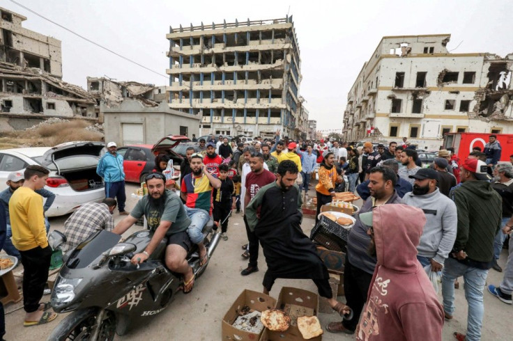 A Benghazi market pictured in April during the Muslim holy fasting month of Ramadan. Libya's years of turmoil have compounded economic woes, sending prices higher and leading to wage delays for public sector workers